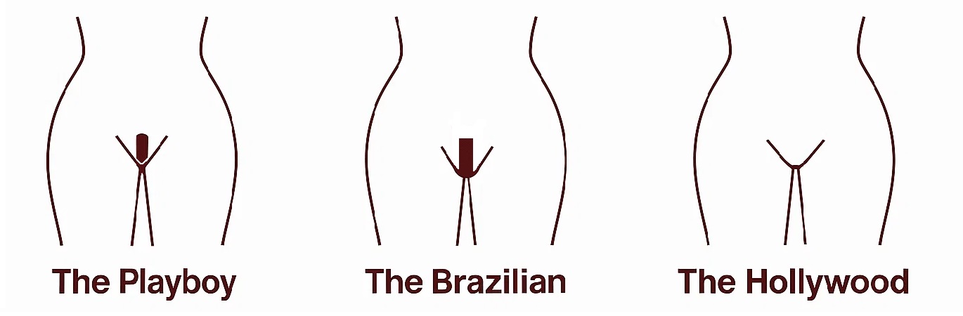 Waxing – Illustration Playboy, Brazilian & Hollywood